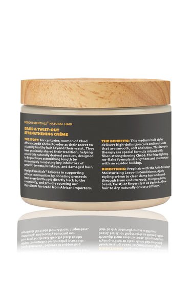 DESIGN ESSENTIALS Chebe Braid Twist Out Strengthening Creme (12 oz)